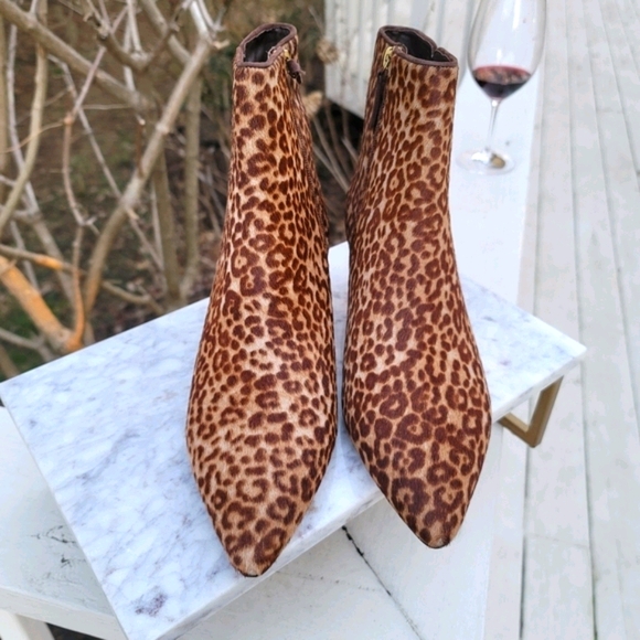 New! J Crew Fiona Kitten-heel Ankle Boots Calf Hair - Picture 3 of 6